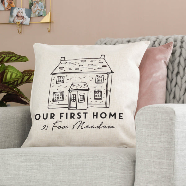 Personalised First House Cushion