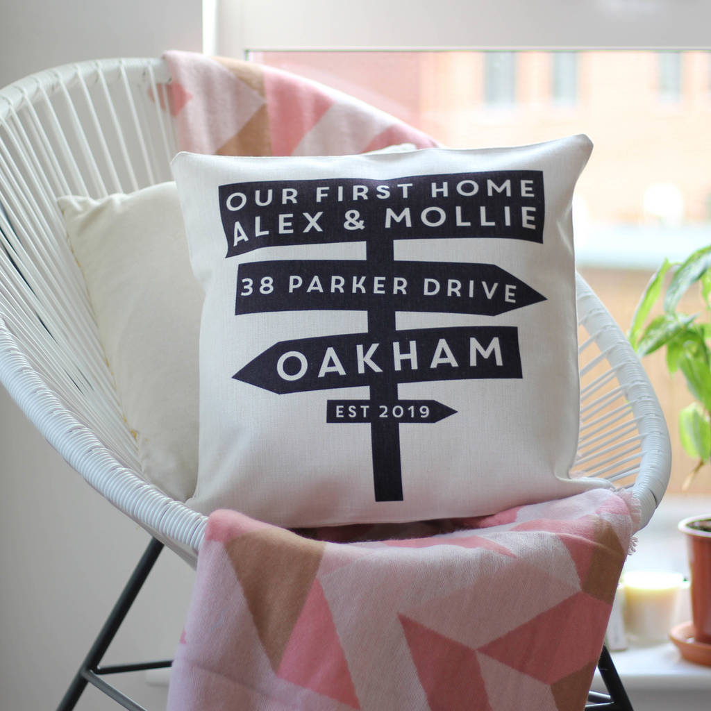 Personalised First Home Cushion