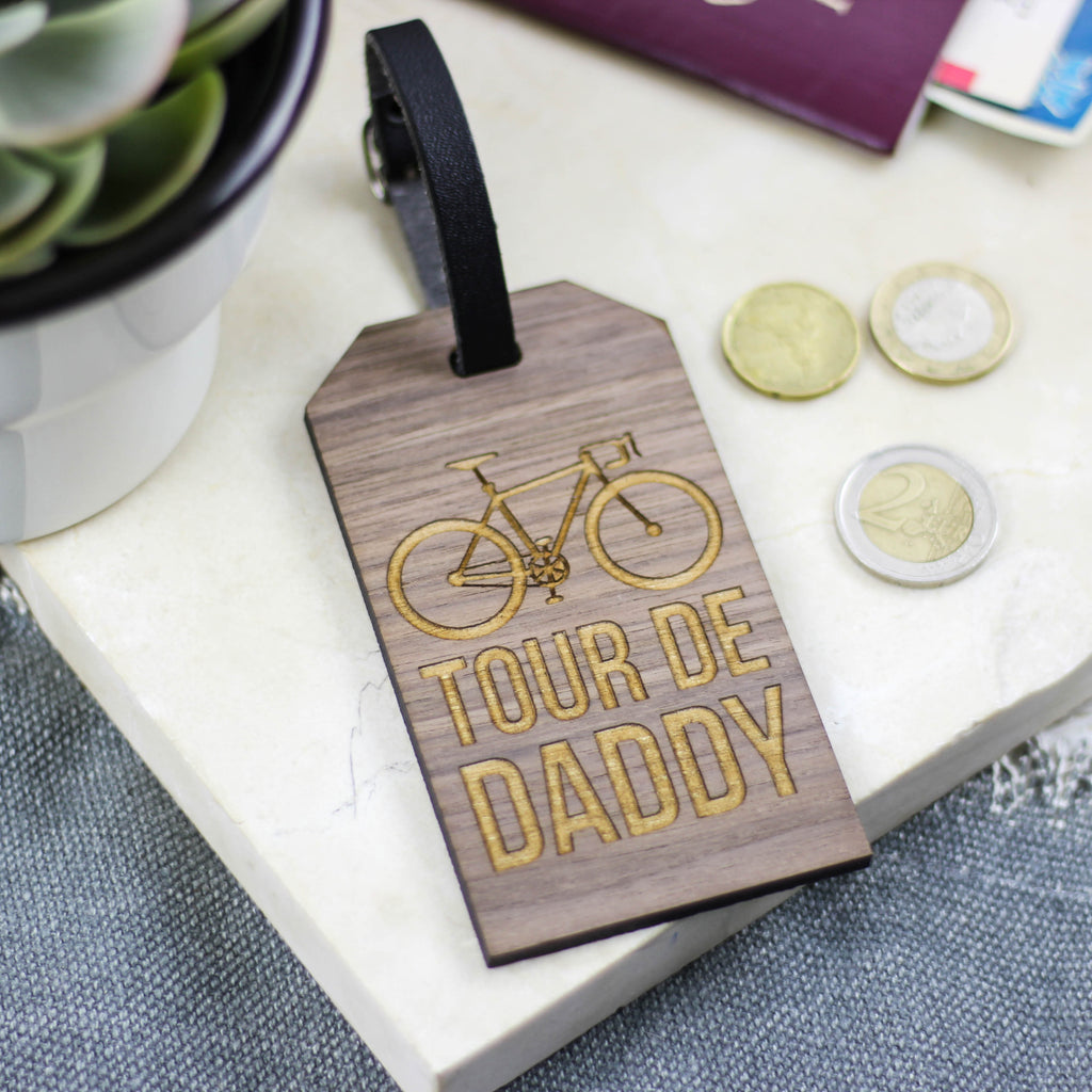 Personalised Wooden Bike Luggage Tag