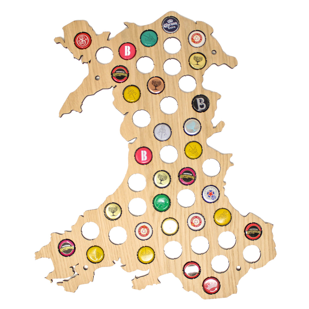 Wales Beer Bottle Cap Collector Map Gift For Home