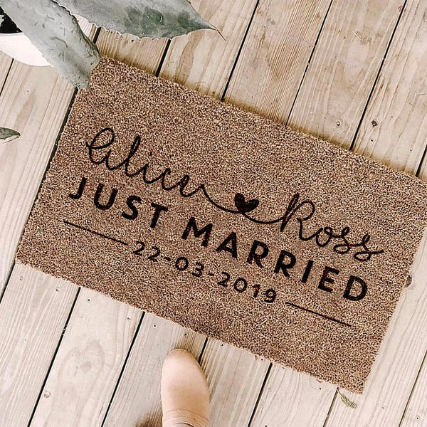 Personalised Just Married Doormat