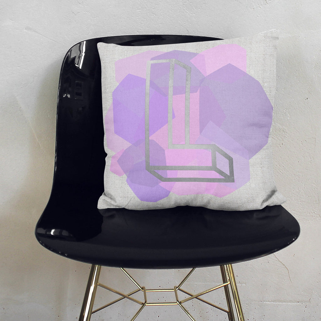 Personalised Metallic Geometric Cushion