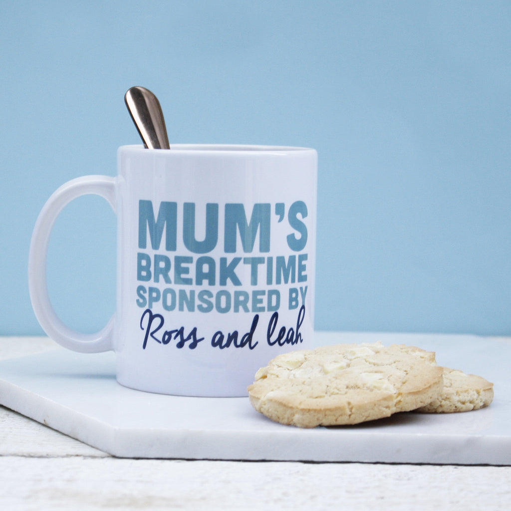 Personalised Sponsored Break Time Mug