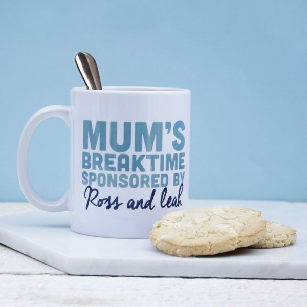 Personalised Sponsored Break Time Mug