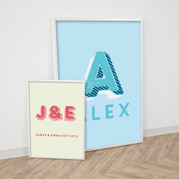 Personalised Carnival Letters Print