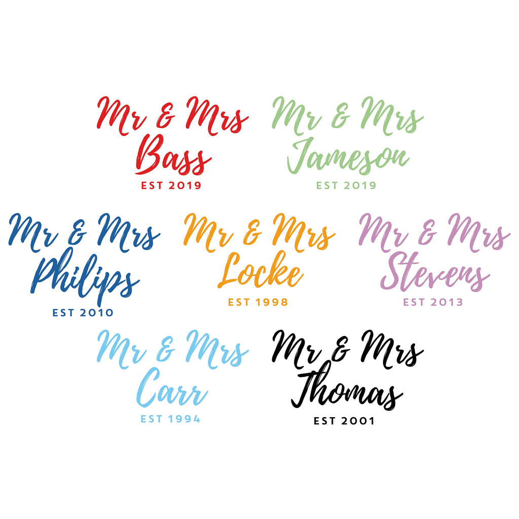 Personalised Mr And Mrs Cushion