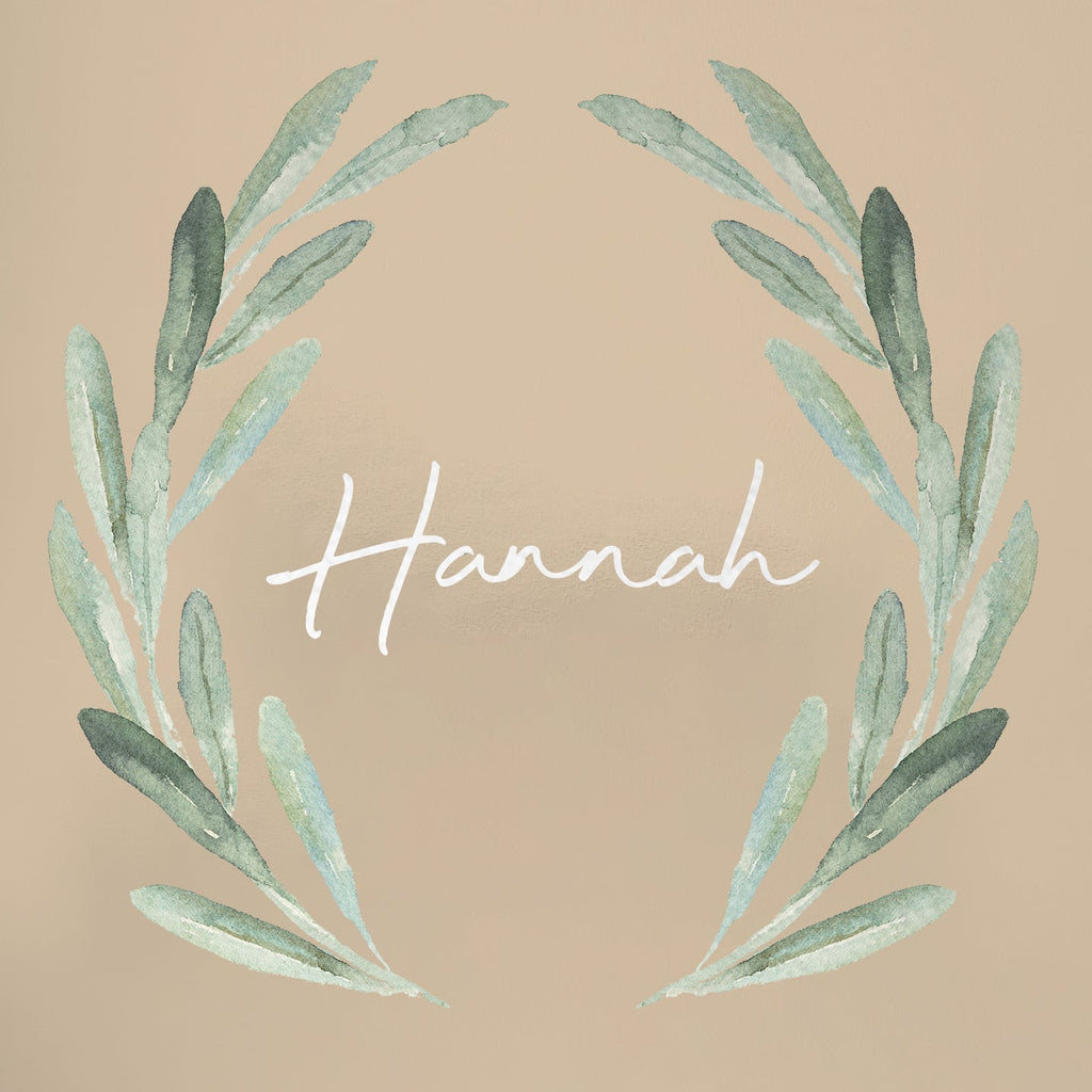 Personalised Floral Wreath Wall Sticker For Nursery