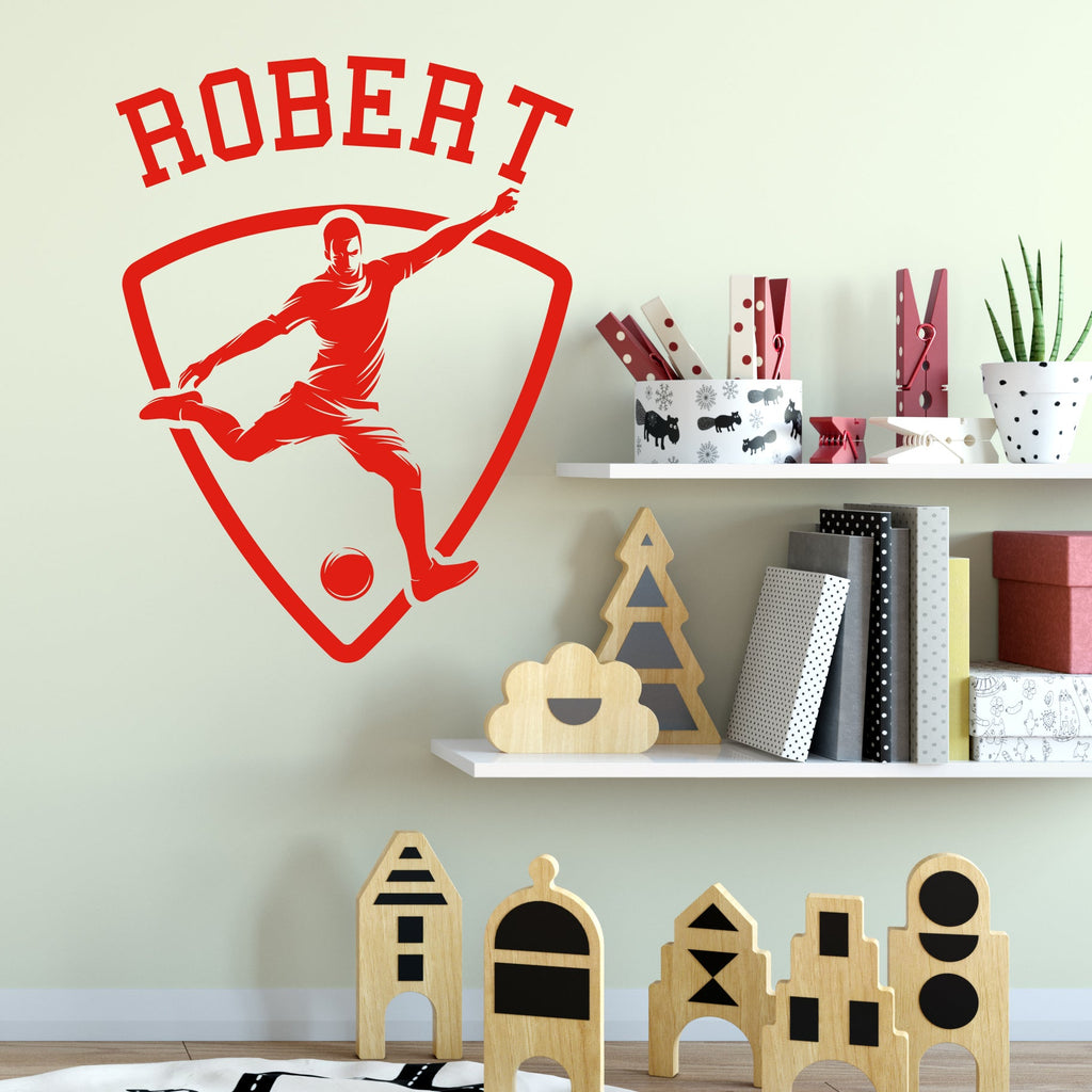 Personalised Footballer Wall Sticker