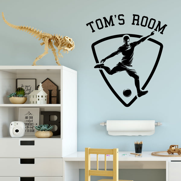 Personalised Footballer Wall Sticker