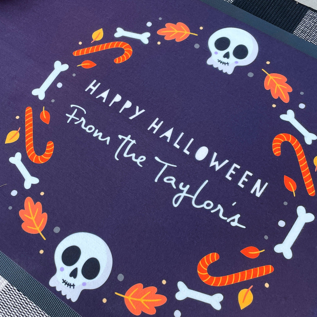Personalised Halloween Family Name Doormat