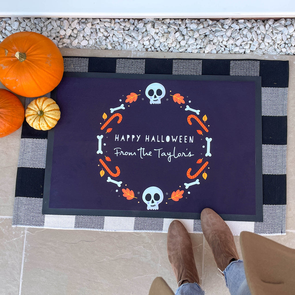 Personalised Halloween Family Name Doormat