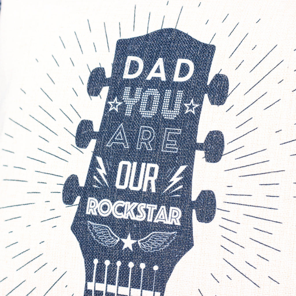 Personalised Rockstar Dad Guitar Cushion For The Home