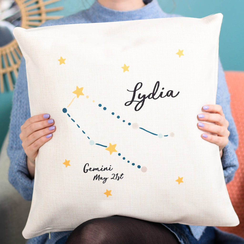 Personalised Star Sign Cushion For Her Home