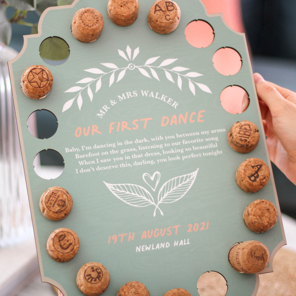 Personalised Wedding First Dance Cork Collector