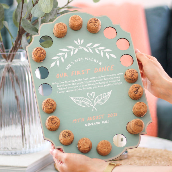 Personalised Wedding First Dance Cork Collector