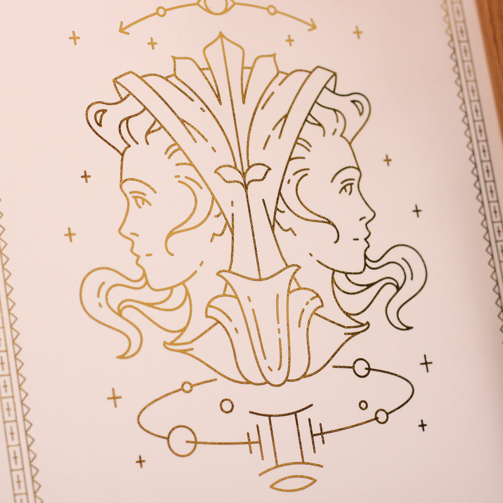 Personalised Zodiac Star Sign Metallic Foil Print