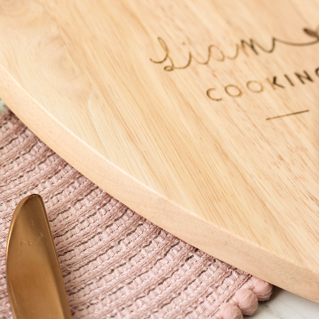 Personalised Cooking Together Heart Chopping Board