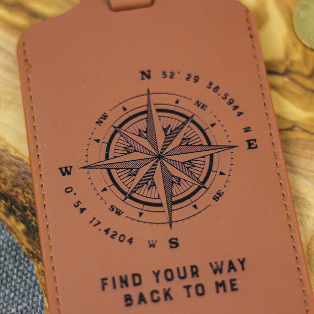 Personalised Special Location Coordinates Luggage Tag