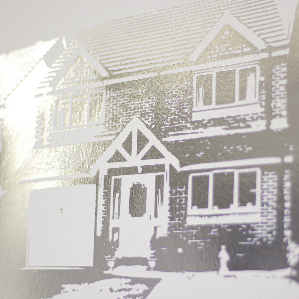 Personalised First House Metallic Print