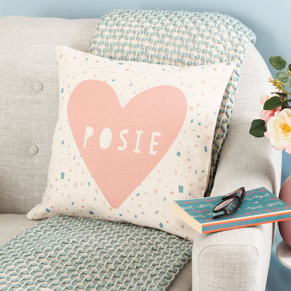 Personalised Heart Name Cushion