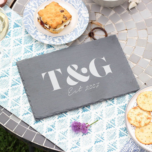 Personalised Initials Slate Board