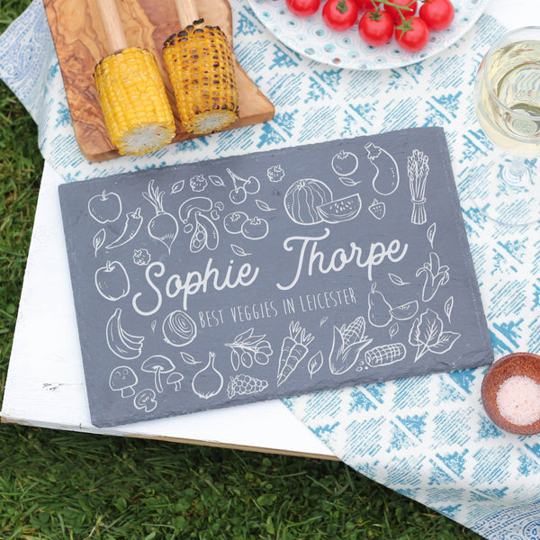 Personalised Veggie Slate Board