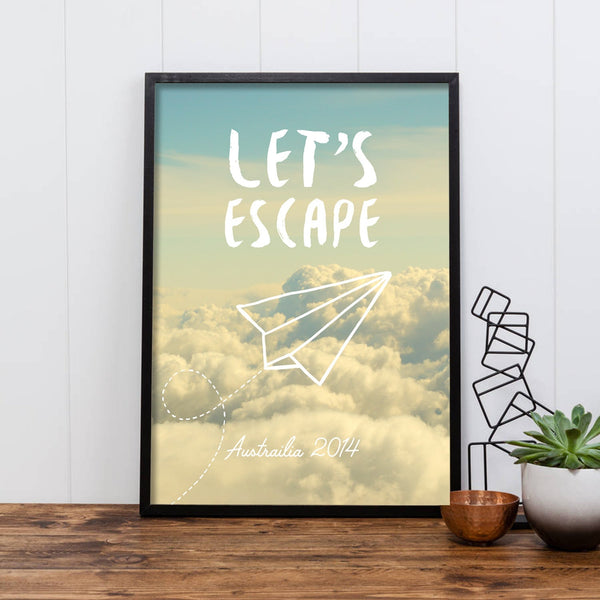 Personalised Paper Plane Print