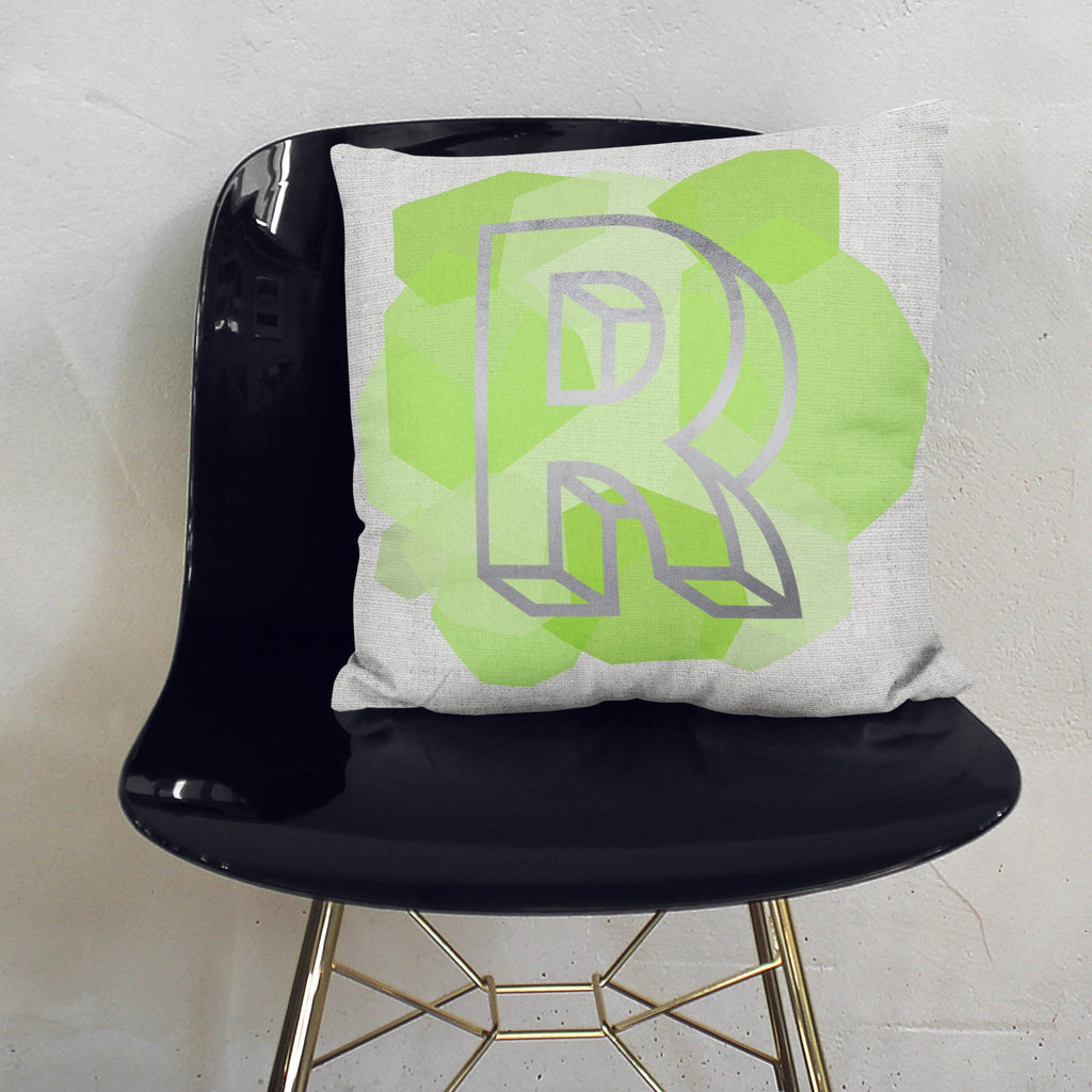 Personalised Metallic Geometric Cushion