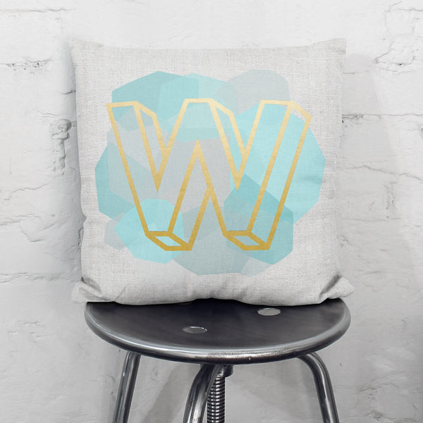Personalised Metallic Geometric Cushion