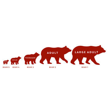 Personalised Bear Family Wall Sticker