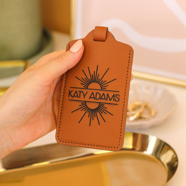 Personalised Art Deco Luggage Tag Travel Gift