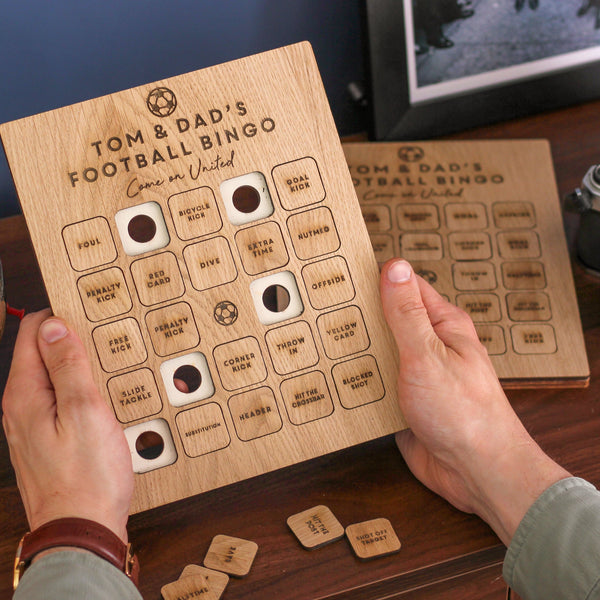Personalised Set Of Two Football Bingo Family Game