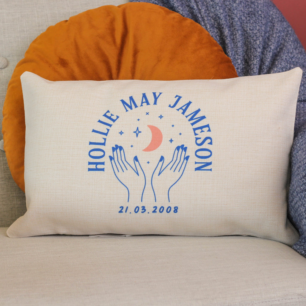 Personalised Hands Cushion Gift For Her New Home