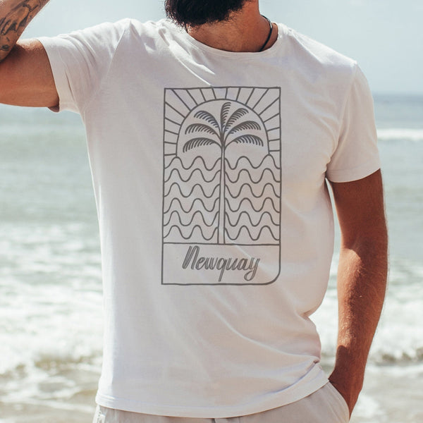 Personalised Surf Beach Mens Holiday Travel T Shirt
