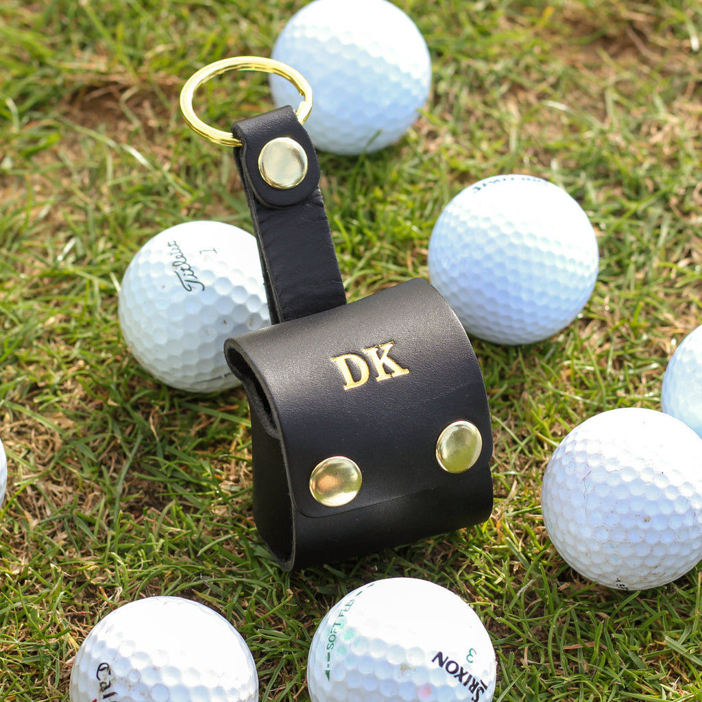 Personalised Leather Golf Ball Holder Accessory Gift