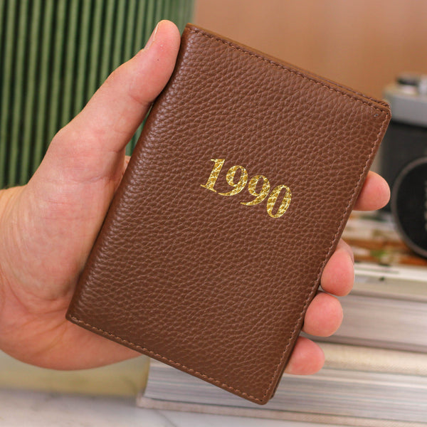 Personalised Hand Foiled Birthday Passport Case Gift