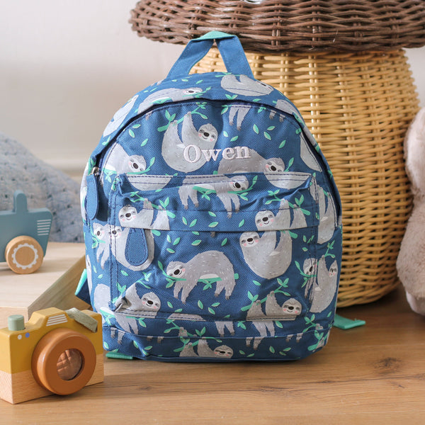 Personalised Sloth School Bag