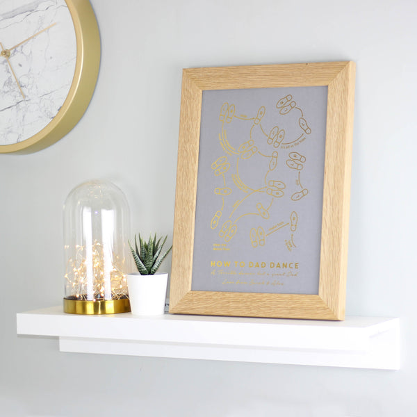 Personalised How To Dad Dance Foil Print