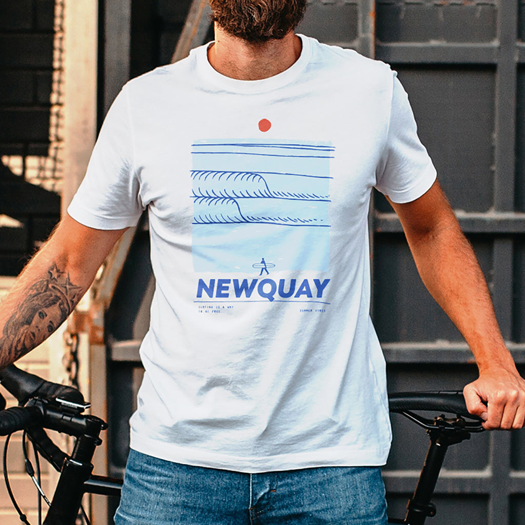 Personalised Mens Coastal Waves Holiday T Shirt