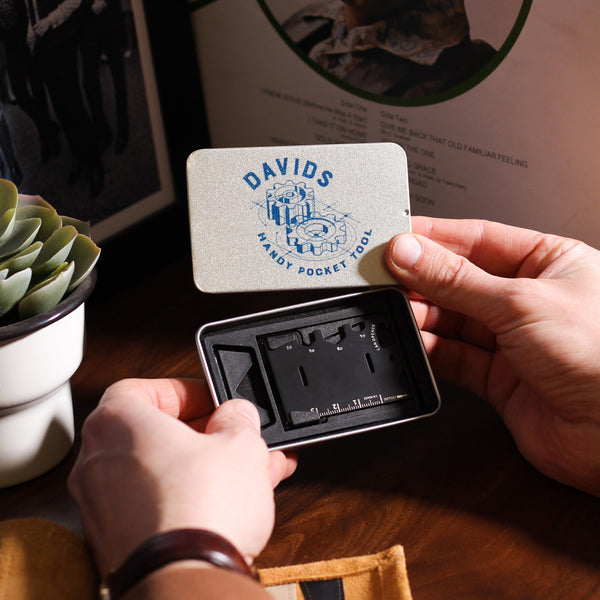 Personalised Cogs Phone Stand Multi Tool Travel Gift For Him Accessories