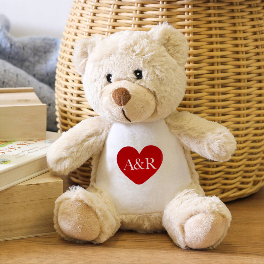 Personalised Soft Toy Teddy Heart Love Heart Gift