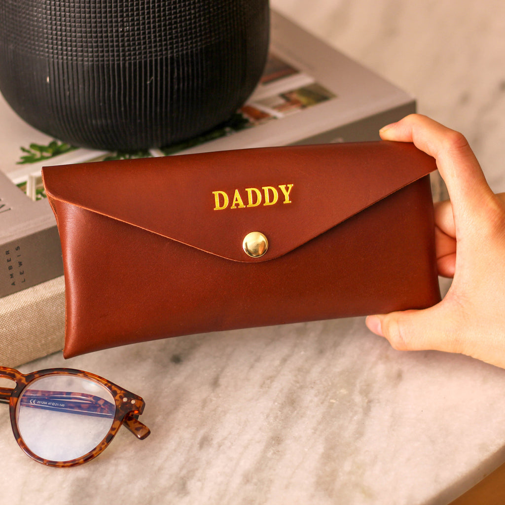Personalised Hand Made Glasses Case Gift For Him