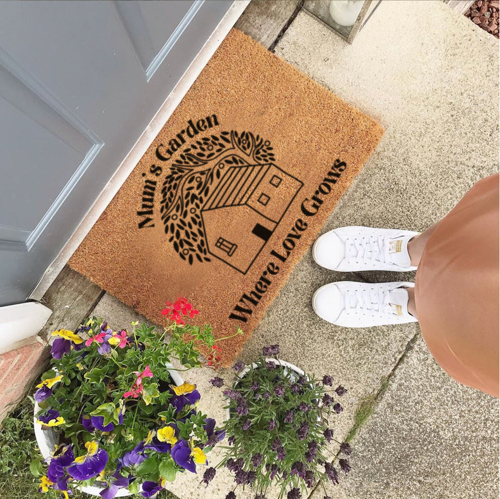 Personalised Mum's Garden Doormat Gift For Home