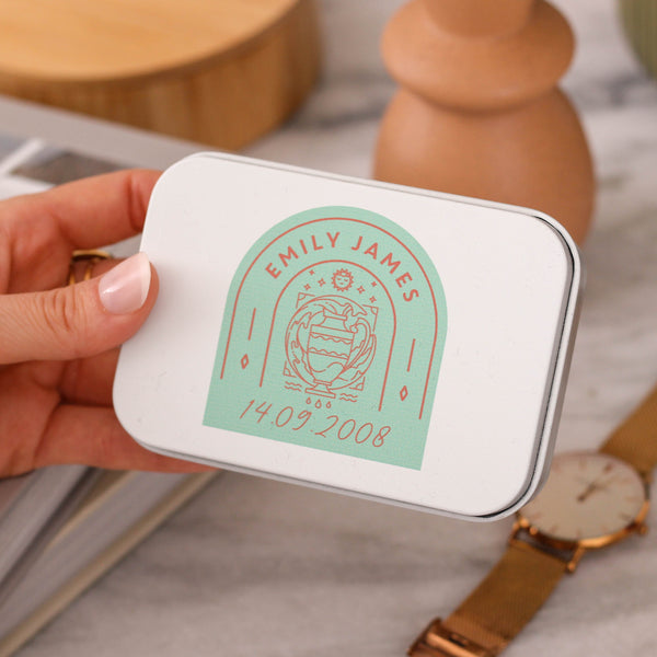 Personalised Birthday Star Sign Zodiac Tin Keepsake