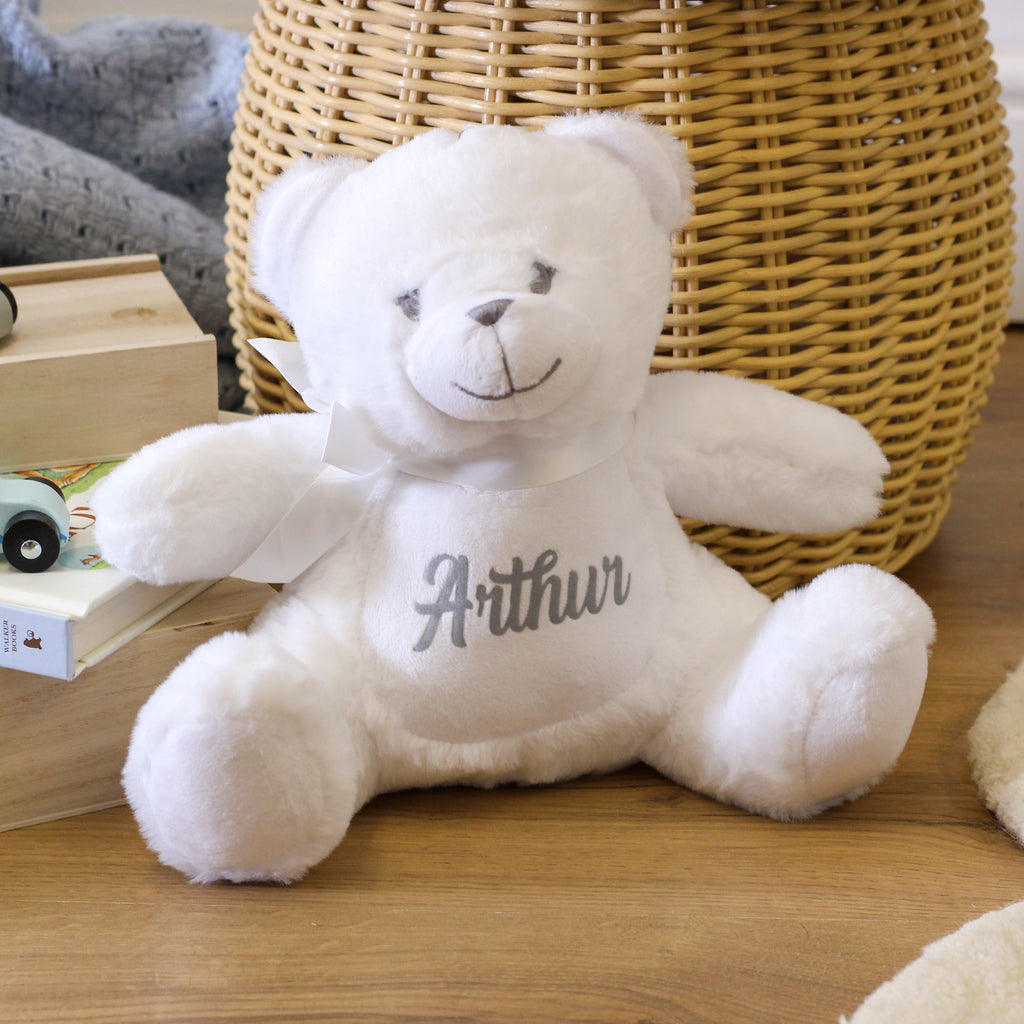 Personalised Soft Teddy Toy Gift For Baby Shower