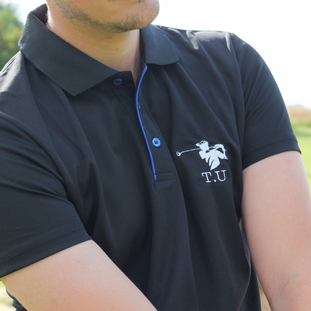 Personalised Golf Polo Swing Motif Gift For Him