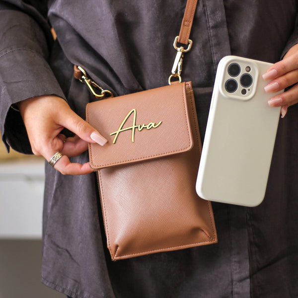 Personalised Phone Handbag Carry Travel Gift For Her