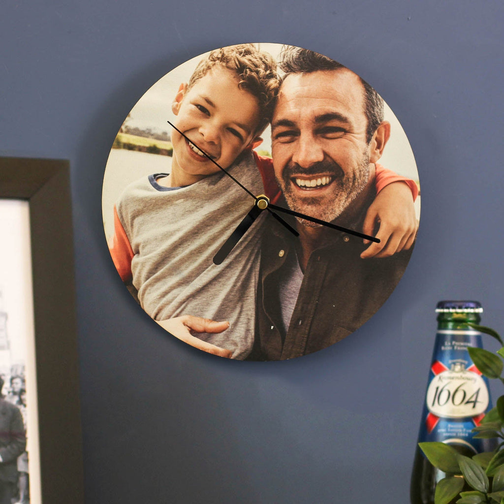 Personalised Father's Day Photo Upload Wall Clock