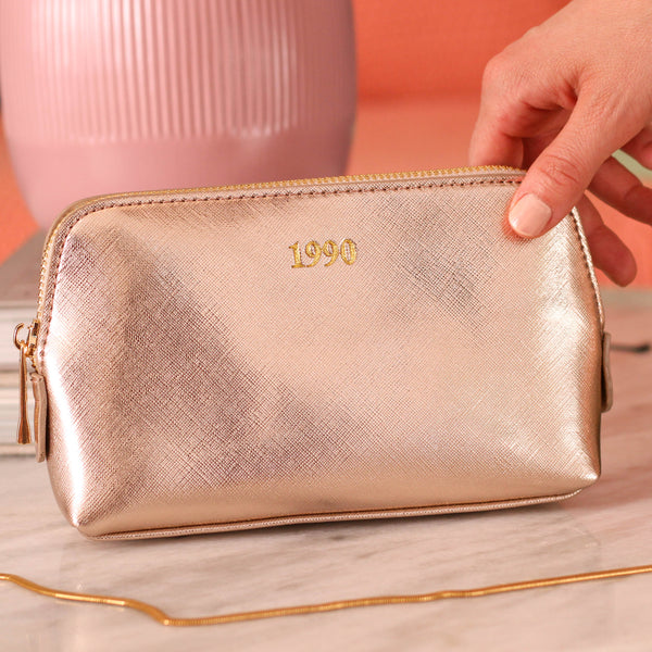 Personalised Birthday Gift Year Make Up Bag For Her