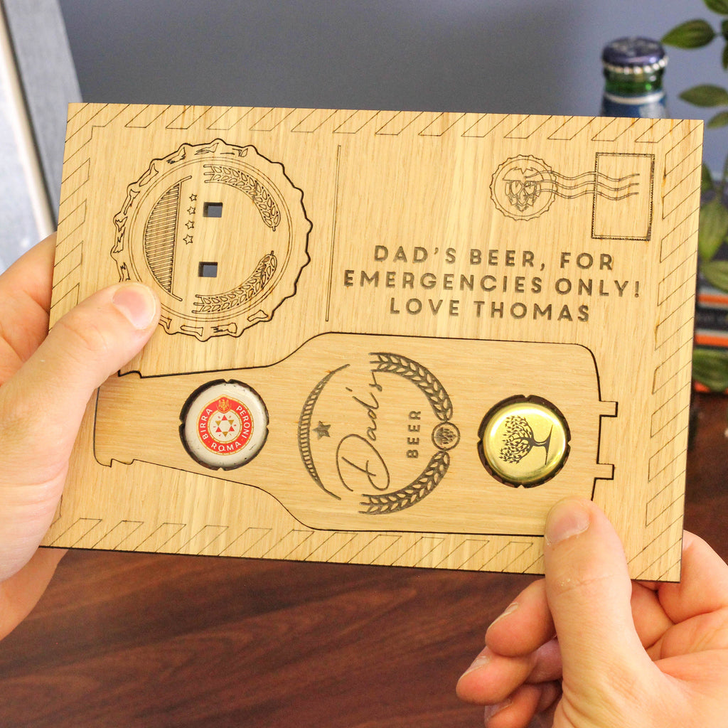 Personalised Pop Up Bottle Cap Collector Postcard